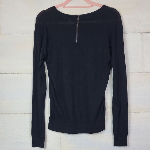 Halogen OUI? Black Long Sleeve Blouse. Size M - Picture 3 of 7